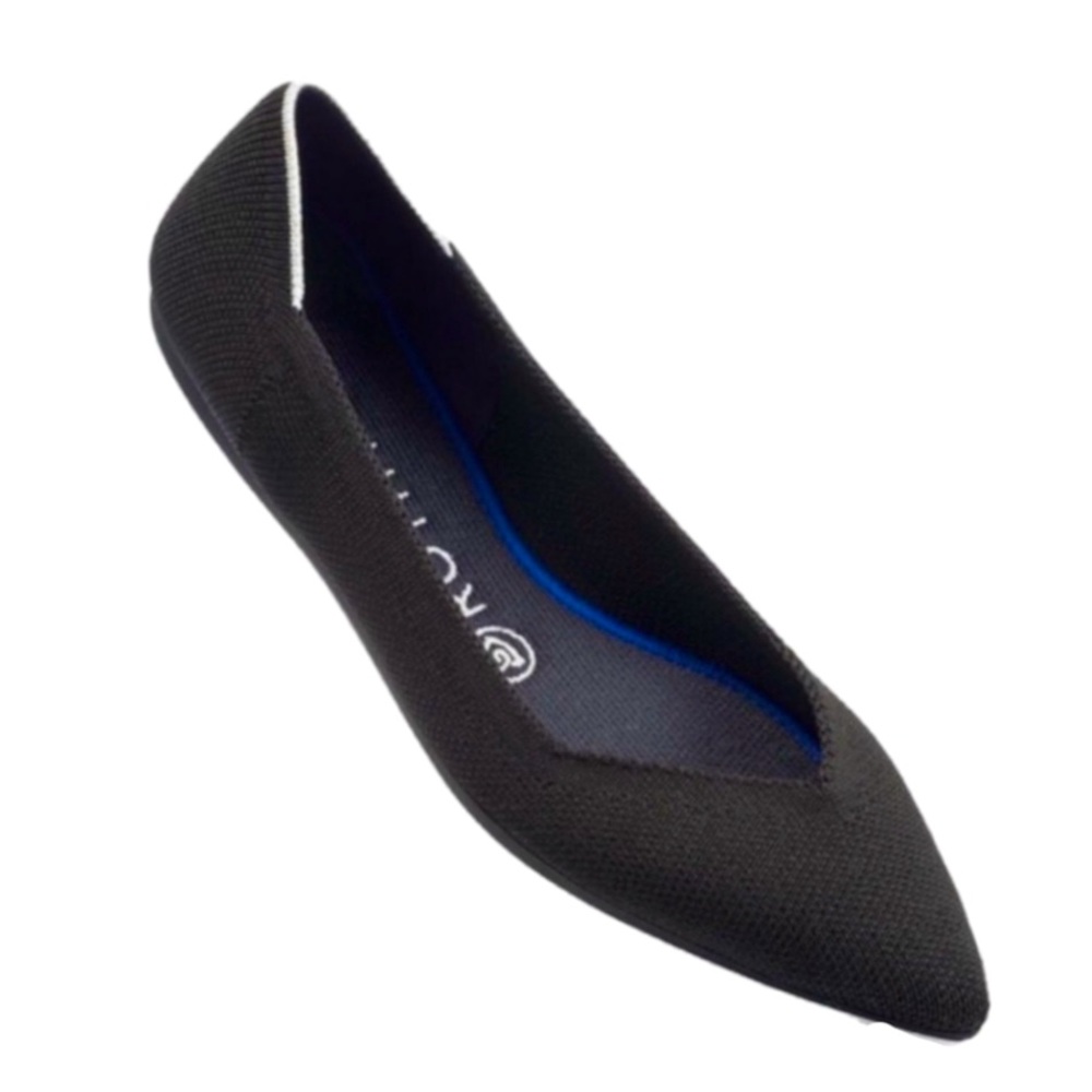 Rothy's Classic Black Pointed Loafers